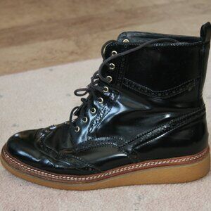 Patent leather Zara ankle boots